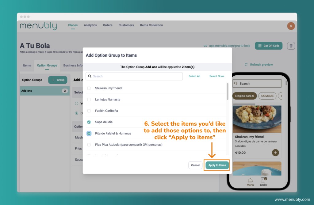 Options Group - Menubly