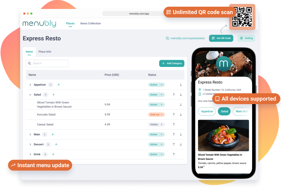 how to create qr code menu