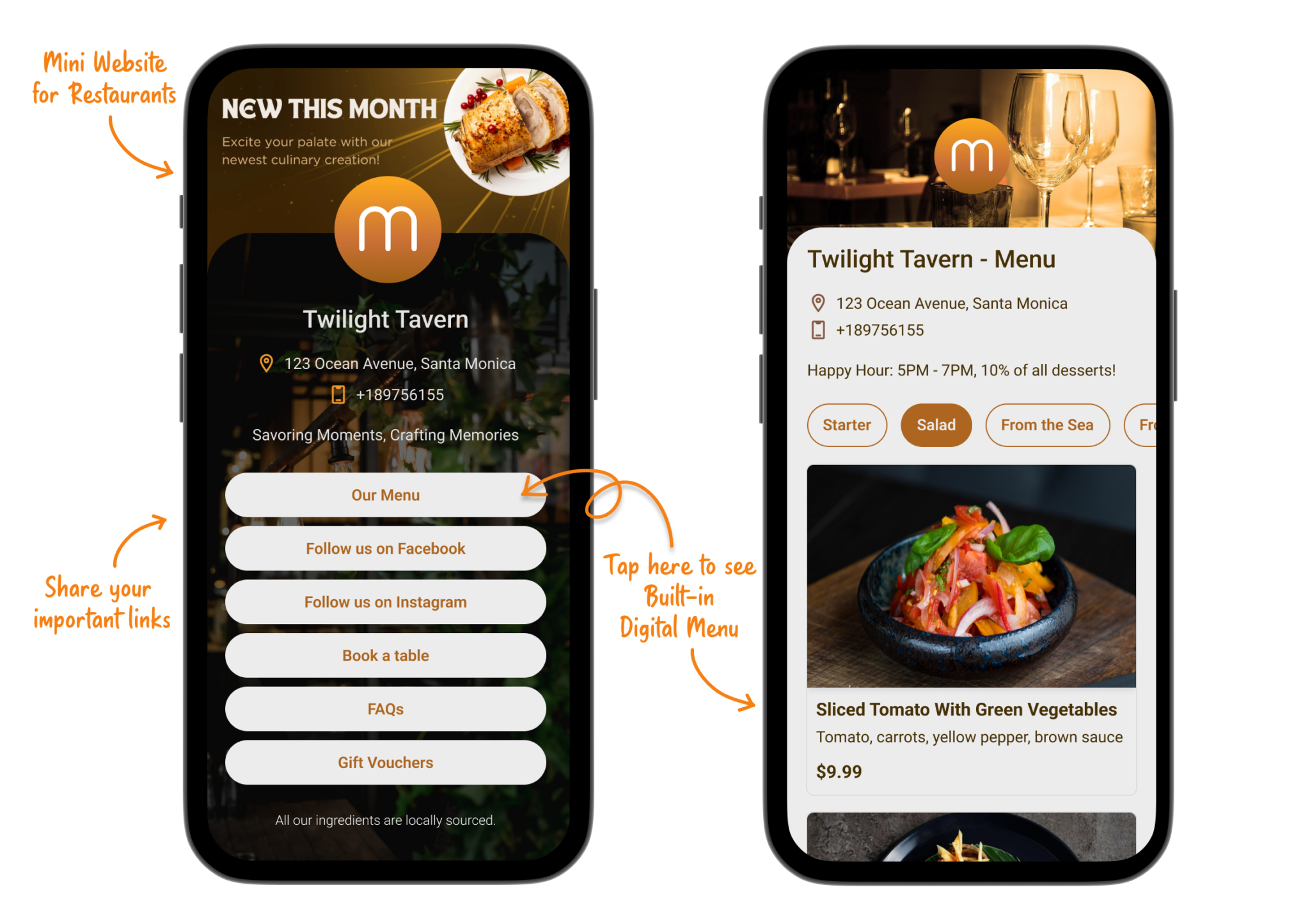 Free restaurant website builder menubly