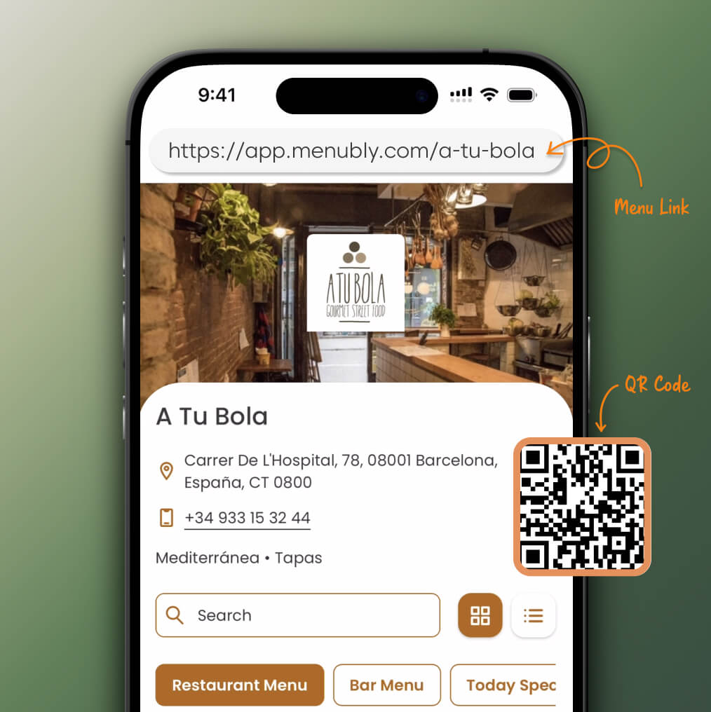 Interactive Online Menu Demo