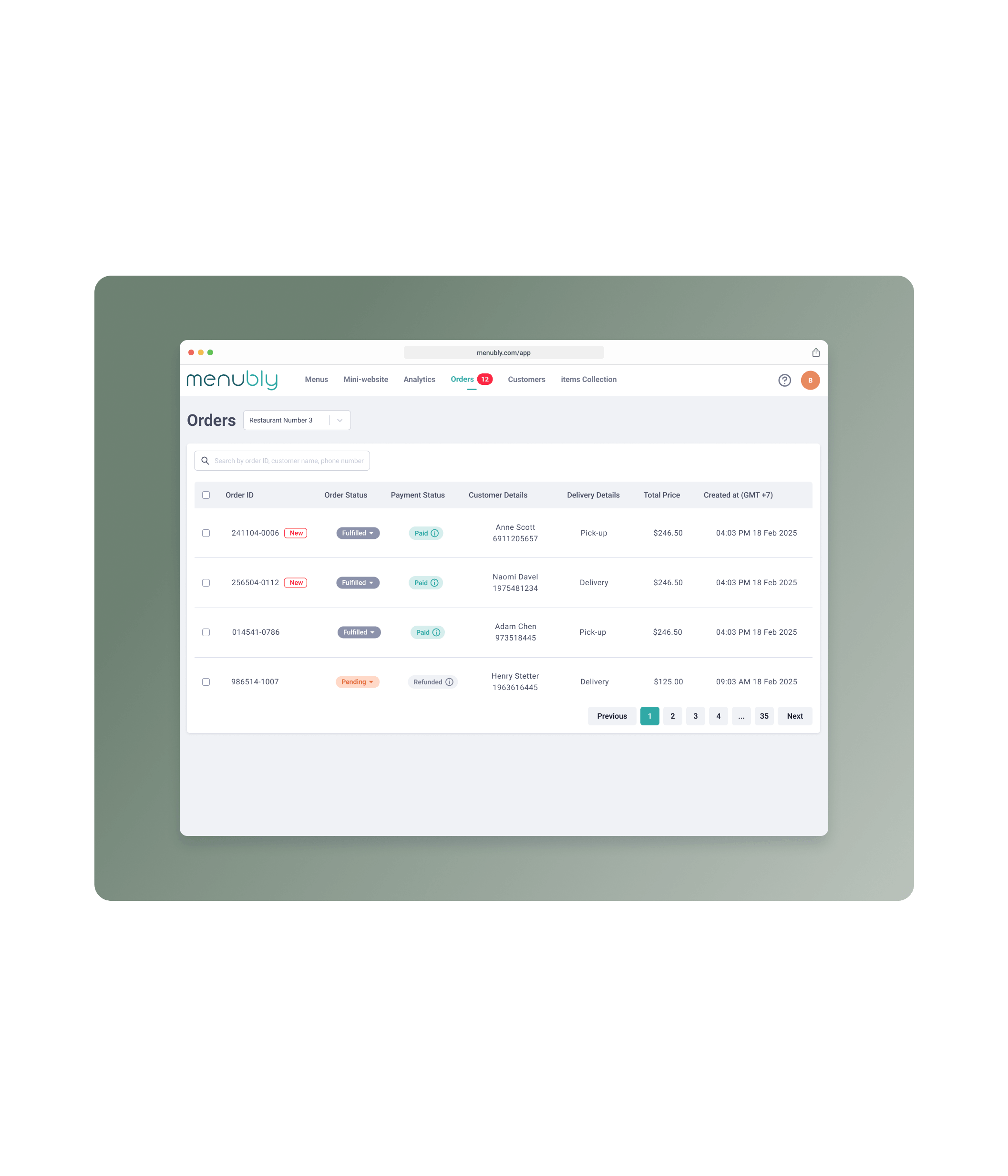 Online Order Management