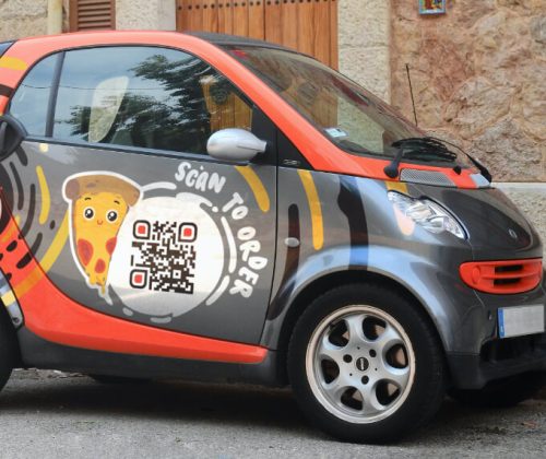 qr code on delivery vehicle