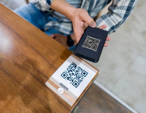 qr code on table